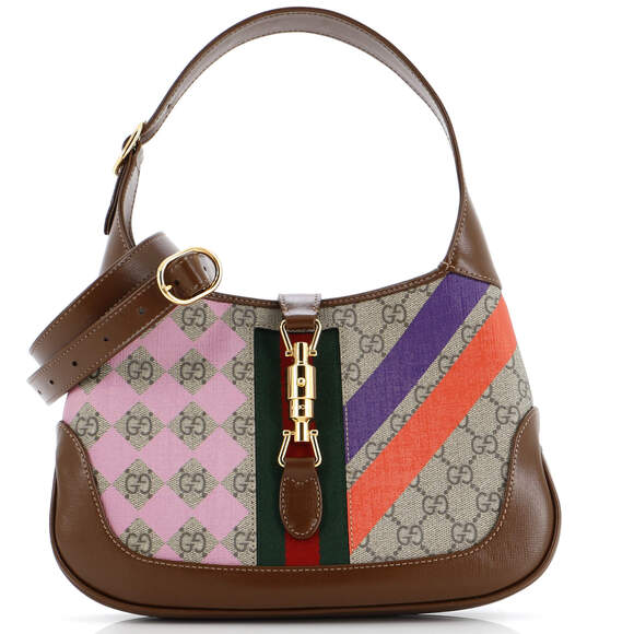 Gucci Jackie Hobo Printed Gg Coated #183204G14B - Picture 1 of 8